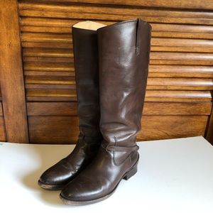 Frye Melissa Boots Tall Knee High Dark Brown